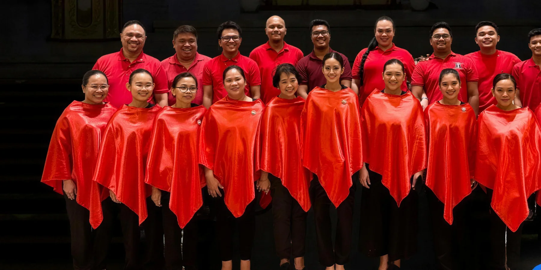 The choir in red at the Easter Vigil