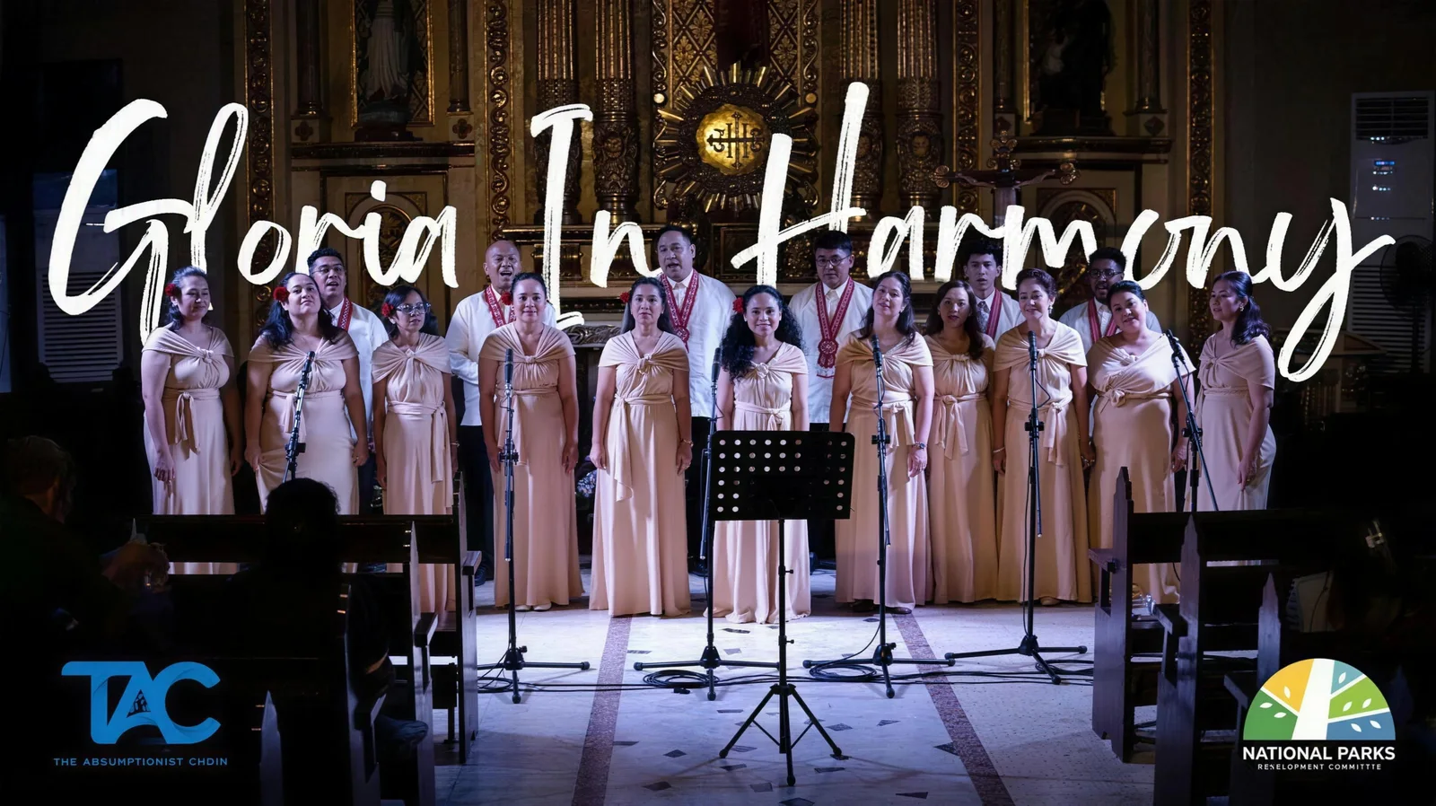 The choir performing Gloria in Harmony at Paco Park