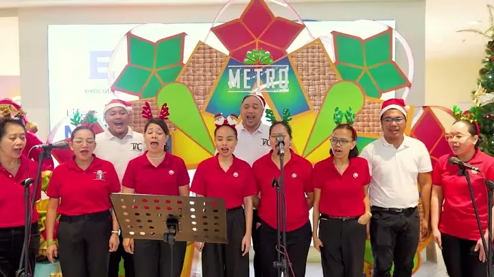 Choir members caroling at Metro Market! Market!